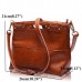 Women Oil Leather Handbags Vintage Shoulder Bags Rivet Crossbody Bags