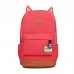 Backpack Women Cute School Cat earShoulder Bag Rucksack Canvas Travel bags