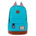 Backpack Women Cute School Cat earShoulder Bag Rucksack Canvas Travel bags