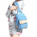 Multifunctional Women Canvas Backpack Pu Leather Chest Bag