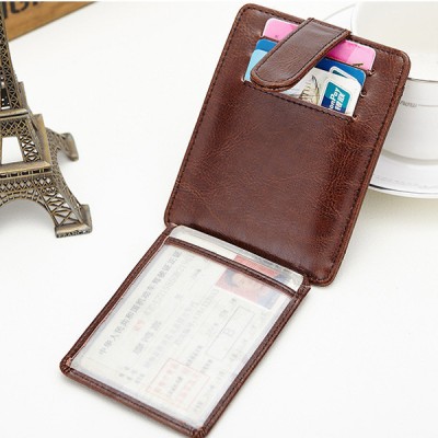 Portable Hasp 11 Card Holder Waxy Slim Women Short Purse Wallets Coin Bags