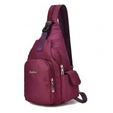 Women Nylon Multifunctional Waterproof Crossbody Bag Backpack Leisure Travel Chest Bag Baby Bag