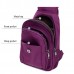 Women Braid Decoraction Nylon Waterproof Casual Chest Bag Outdoor Crossbody Bag