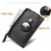 For Airtag Tracker Case Carbon Fiber Credit Card Holder Wallet  Grey