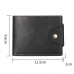 DEABOLAR Large  capacity Multi  card Slot PU Soft Leather Retro Short Wallet  Black