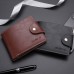 DEABOLAR Large  capacity Multi  card Slot PU Soft Leather Retro Short Wallet  Brown