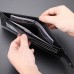 DEABOLAR Large  capacity Multi  card Slot PU Soft Leather Retro Short Wallet  Black