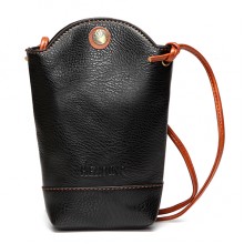 Women Irregular Little Phone Bag Casual PU Crossbody Bag Bucket Bag