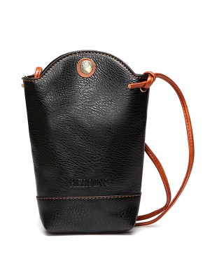 Women Irregular Little Phone Bag Casual PU Crossbody Bag Bucket Bag