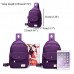 Large Capacity Women Nylon Waterproof Chest Bag Outdoor Crossbody Bag