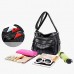 Women Vintage PU Leather Crossbody Bag Multi  pockets Shoulder Bag